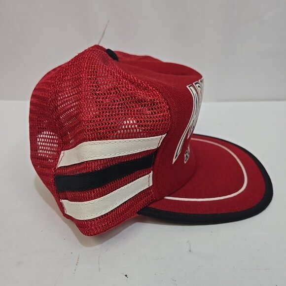 Vintage Arkansas Razorbacks Trucker Hat Cap Snap Back Mesh Hogs Logo Red Galaxy - Picture 4 of 7